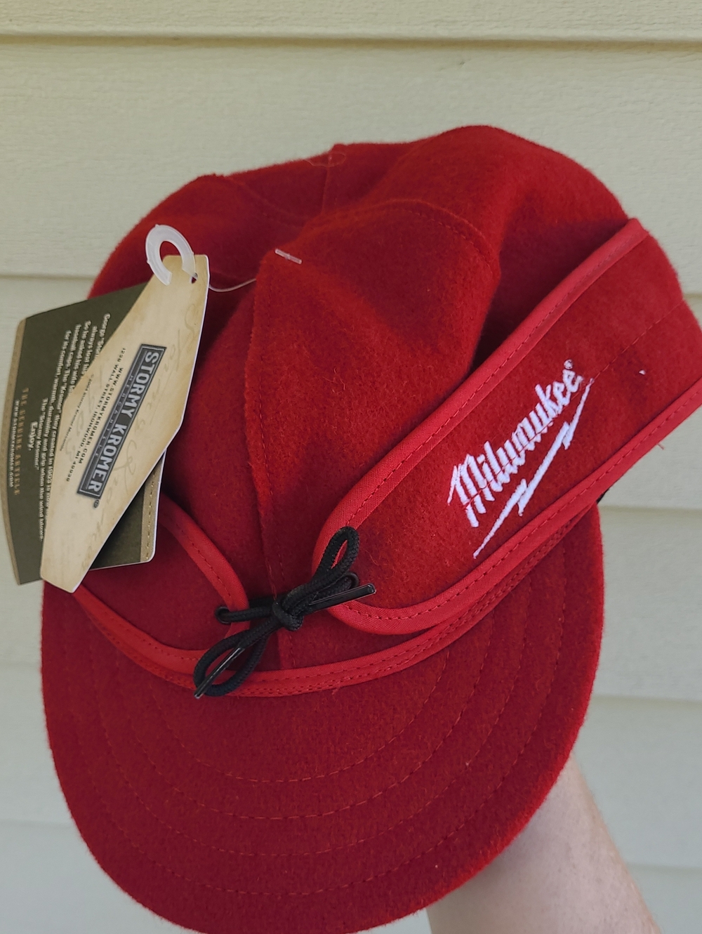Milwaukee Stormy Kromer Red Wool Cap - Men's Work Hat